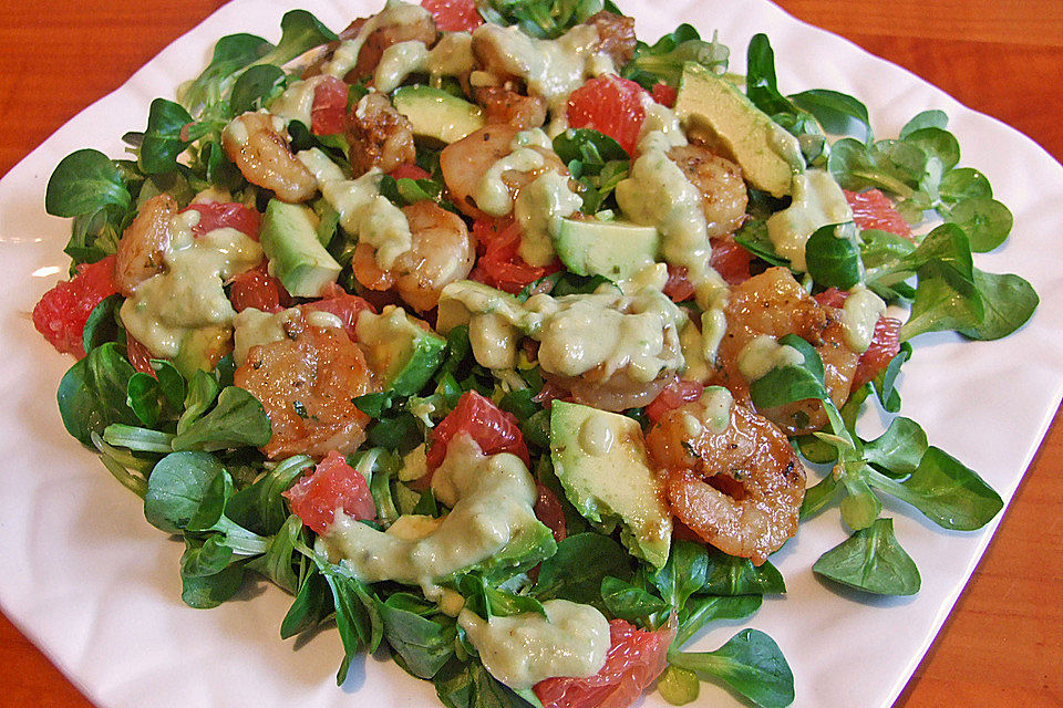 Avocado - Shrimps Salat