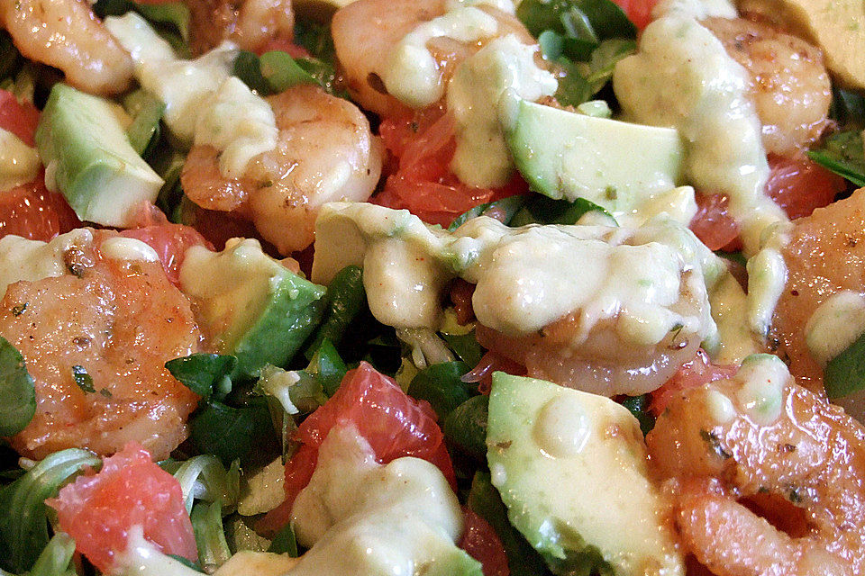 Avocado - Shrimps Salat