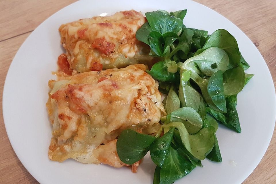 Überbackene Maultaschen