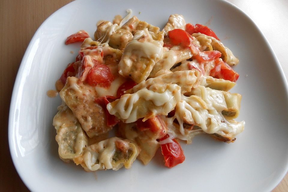 Überbackene Maultaschen