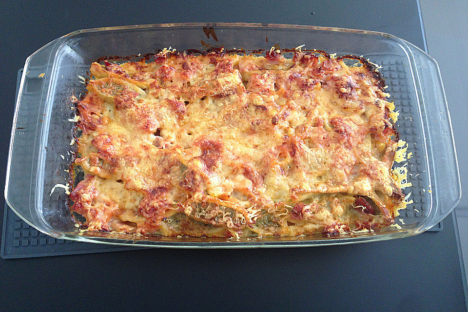 Überbackene Maultaschen