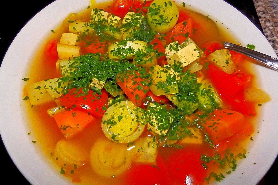 Sunnys vegane Hühnersuppe