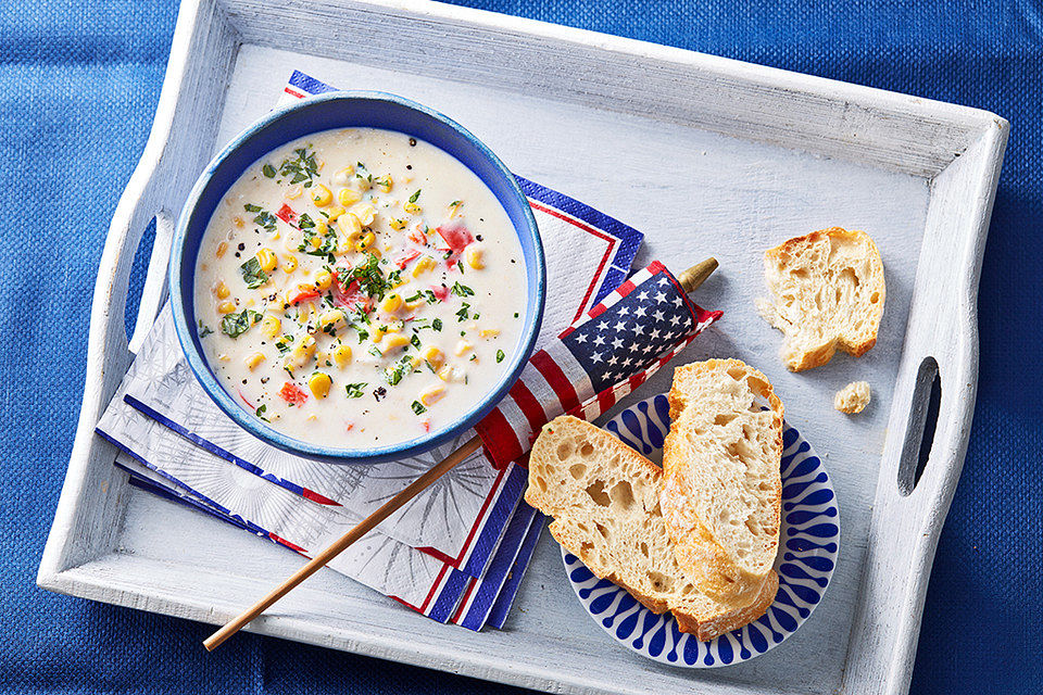 Amerikanische Maiscremesuppe