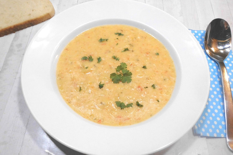 Kartoffelsuppe mit Paprika