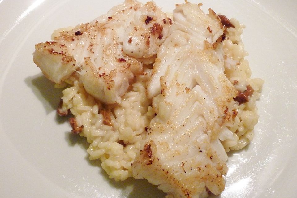 Skrei auf Pfifferlingrisotto