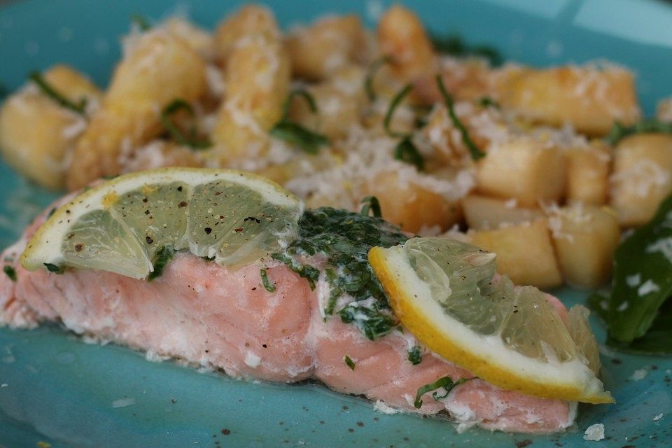 Lachs mit Bärlauchbutter