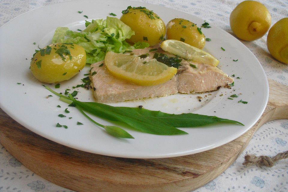 Lachs mit Bärlauchbutter