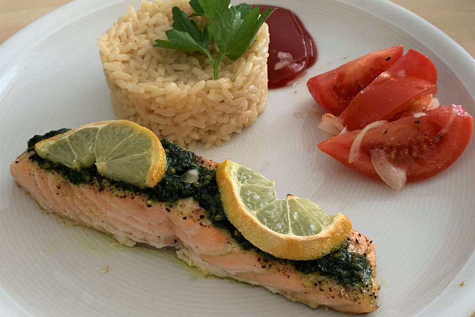 Lachs mit Bärlauchbutter