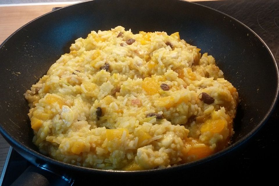 Früchtereis mit Putenschnitzel