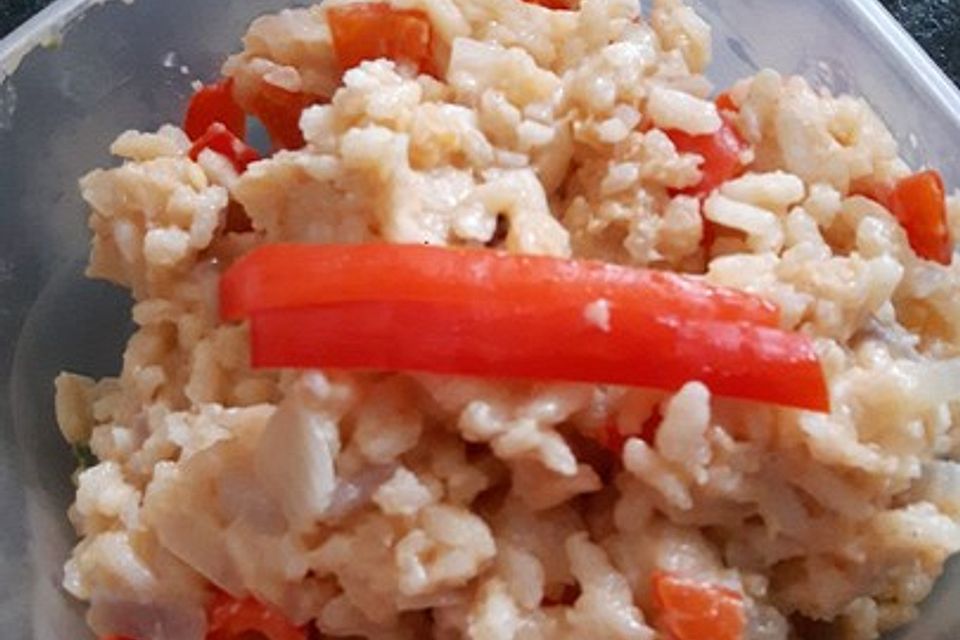 Parmesanrisotto mit Ofenpaprika