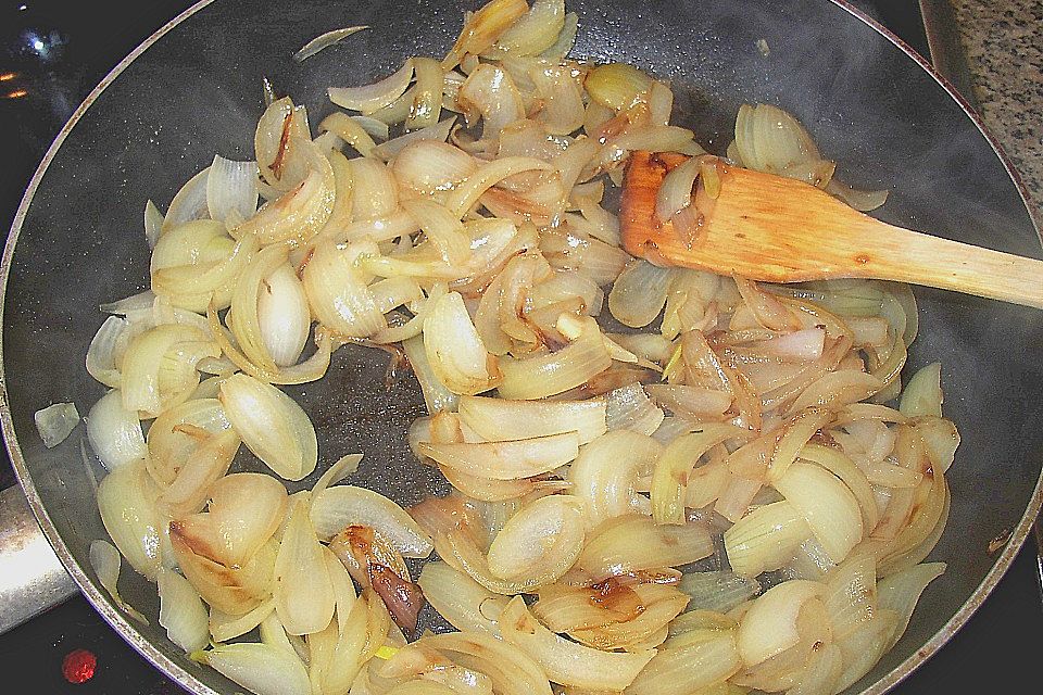 Steakstreifen in Majoransahne