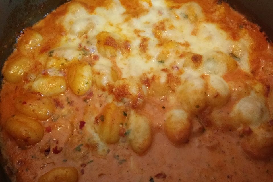 Gnocchi-Mozzarella-Auflauf