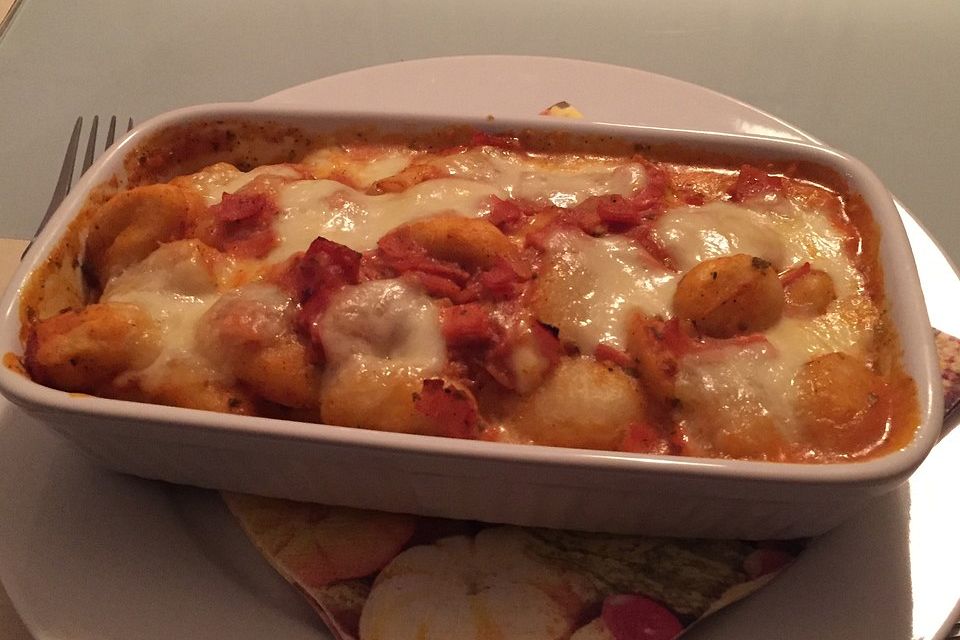 Gnocchi-Mozzarella-Auflauf