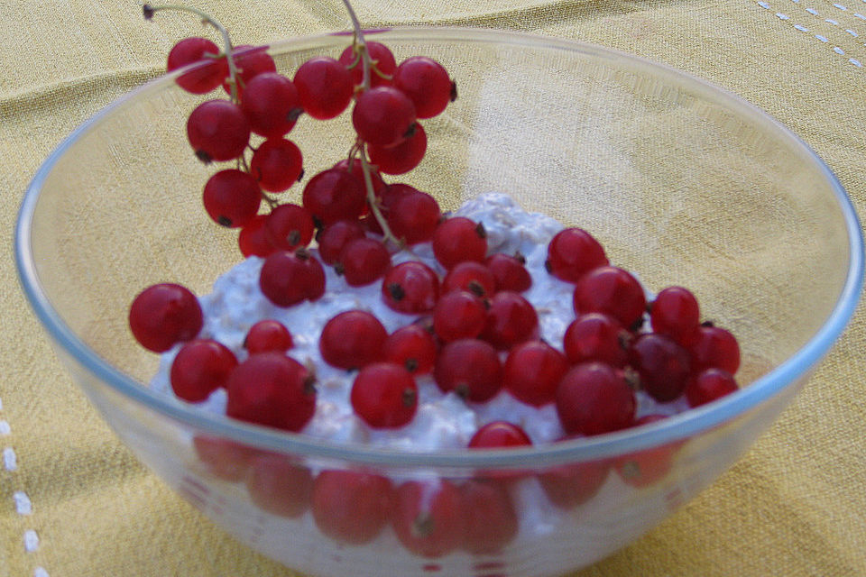 Overnight Oats mit Johannisbeeren