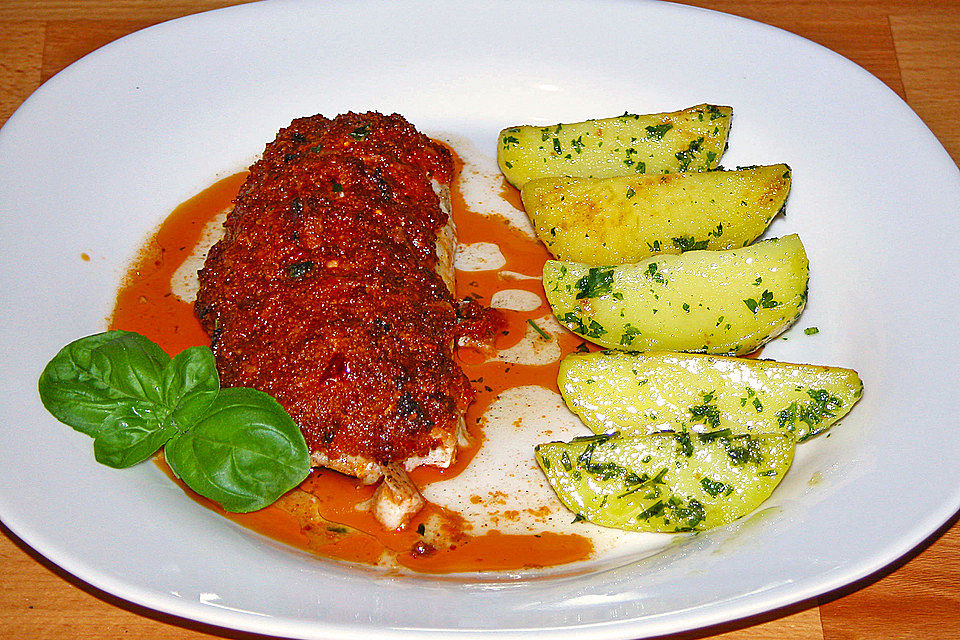 Fischfilet mit rotem Pesto