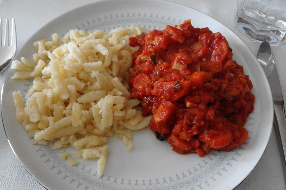 Spätzle mit Linsen