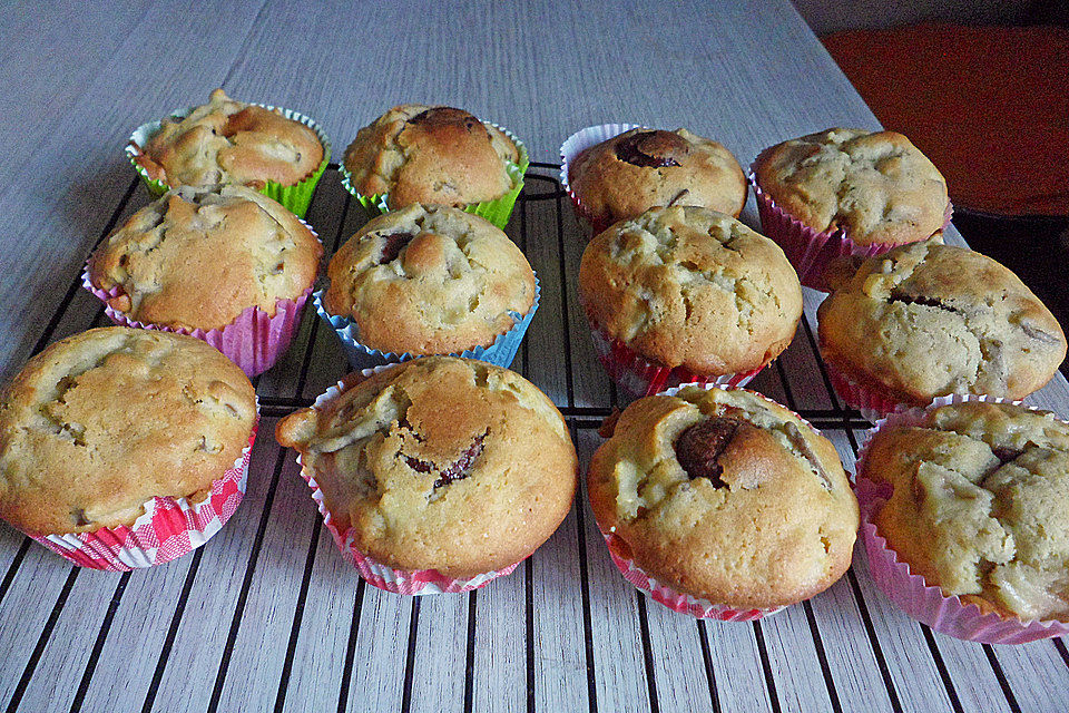 Birnenmuffins mit Schokokern