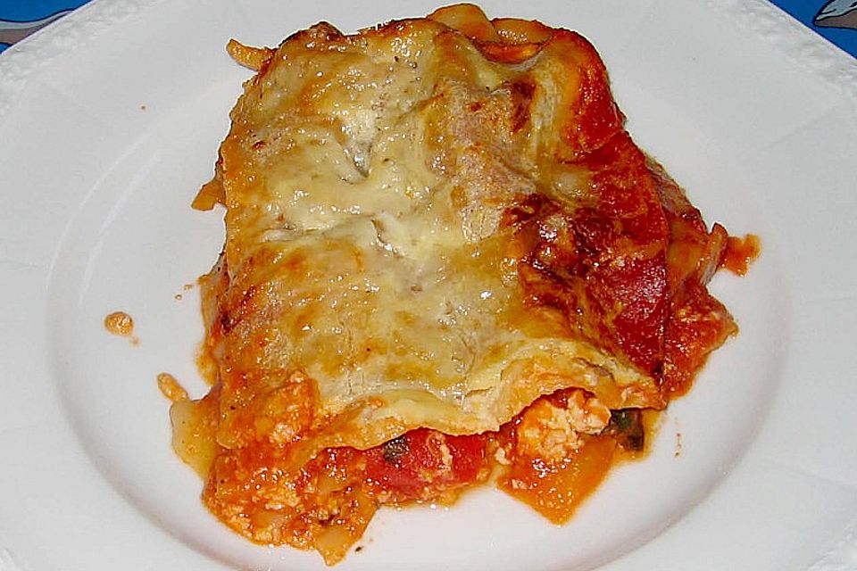 Lasagne mit buntem Gemüse