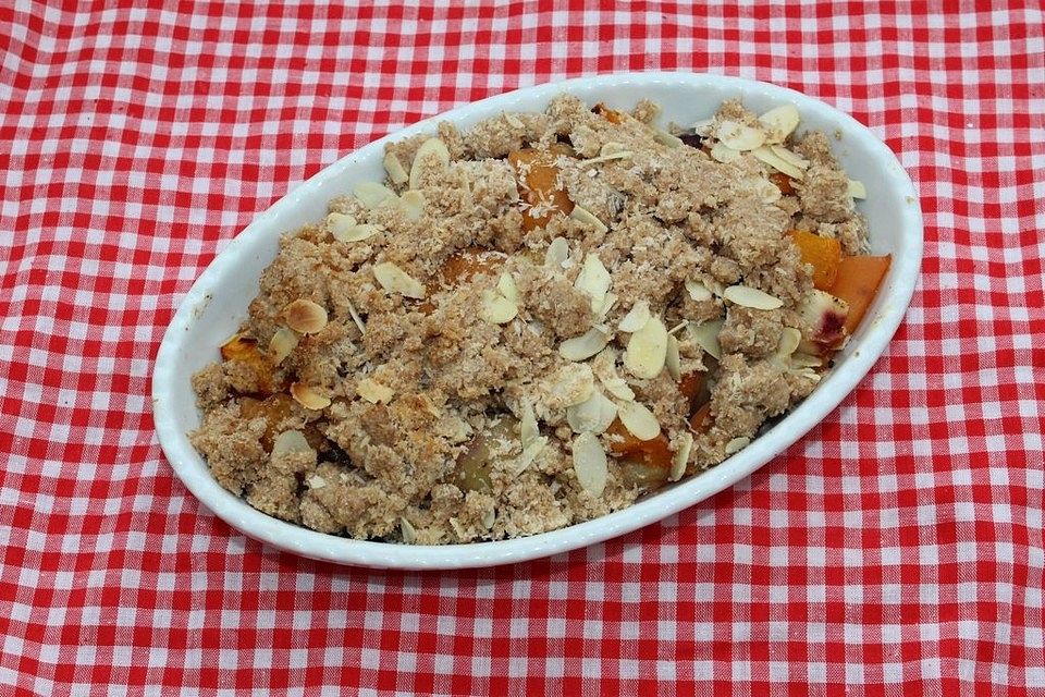 Aprikosen-Kokosnuss-Crumble