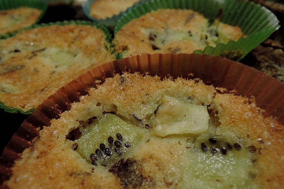 Vegane Schoko-Kiwi-Muffins