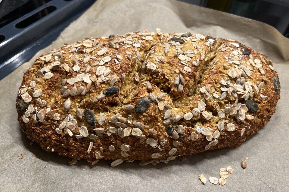 Haferflocken-Quark-Brot