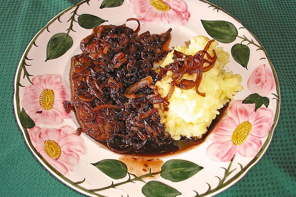 Kalbsleber mit Balsamico - Zwiebeln