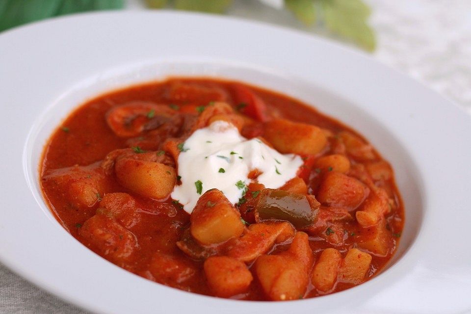 Kartoffelgulasch mit Austernpilzen