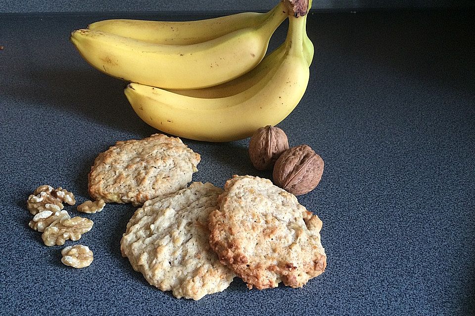 Bananen-Walnuss-Cookies