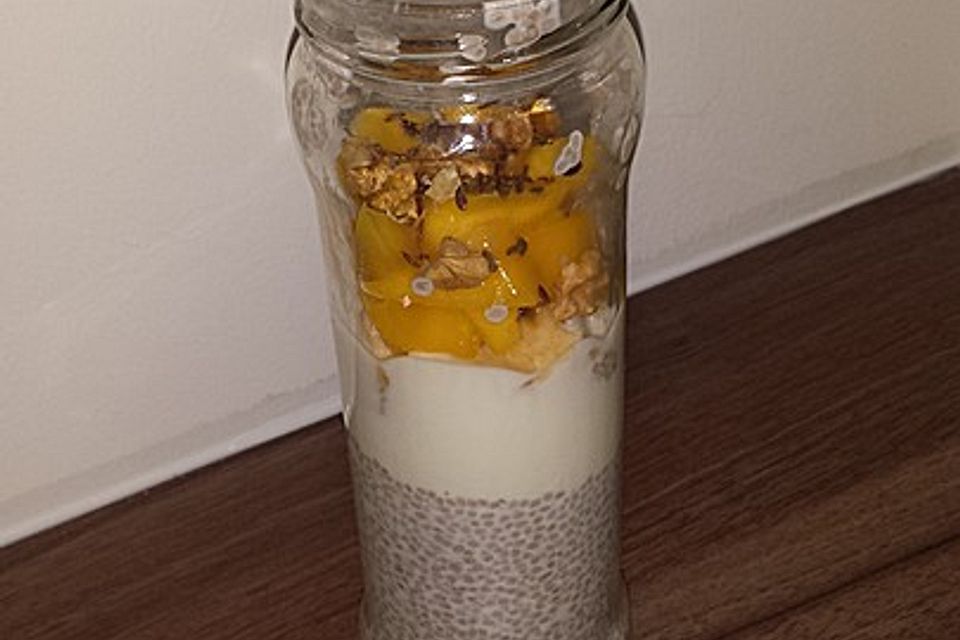 Chiapudding mit Vanillejoghurt