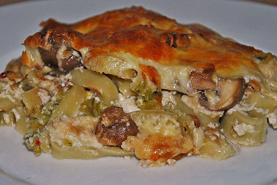 Maultaschen in Champignon - Sahne