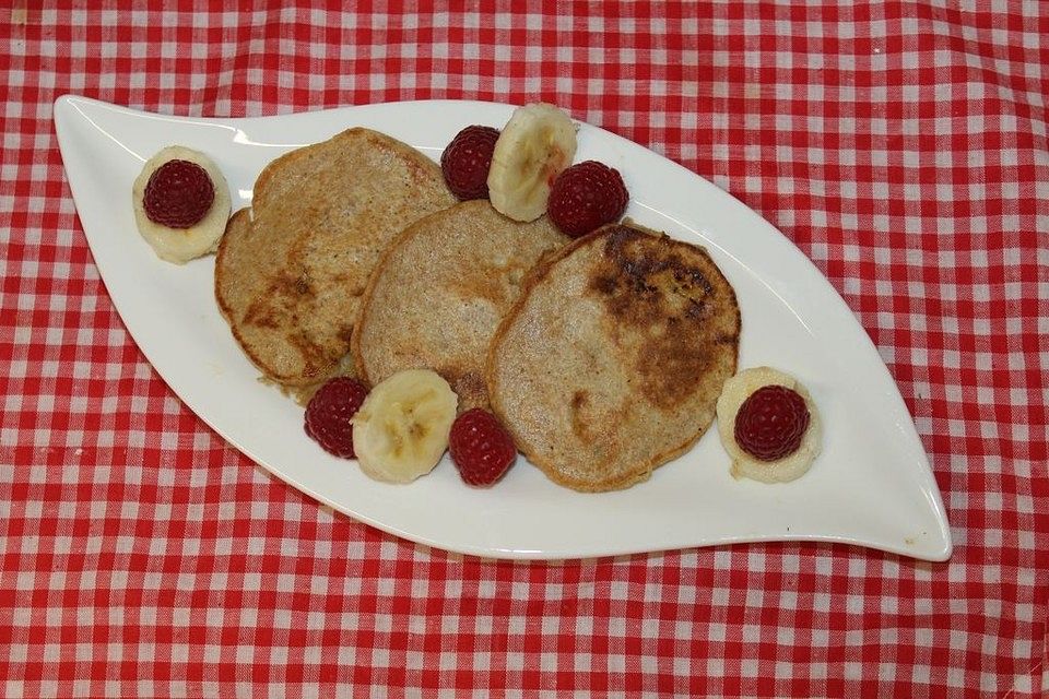 Protein-Pancakes mit Himbeeren