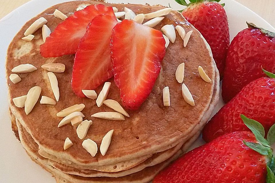 Protein-Pancakes mit Himbeeren