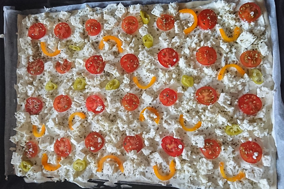 Griechischer Flammkuchen