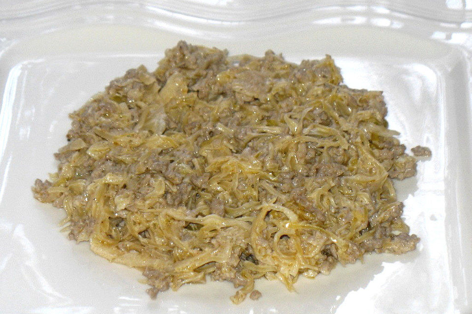 Hack-Sauerkraut-Pfanne