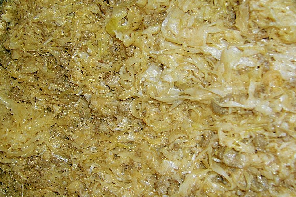 Hack-Sauerkraut-Pfanne