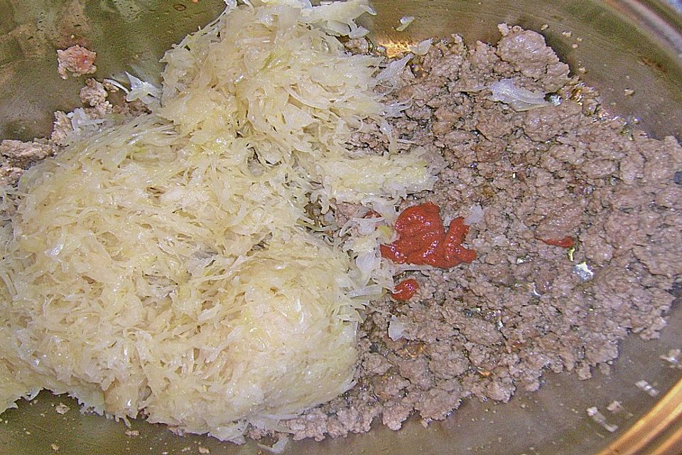 Hack-Sauerkraut-Pfanne