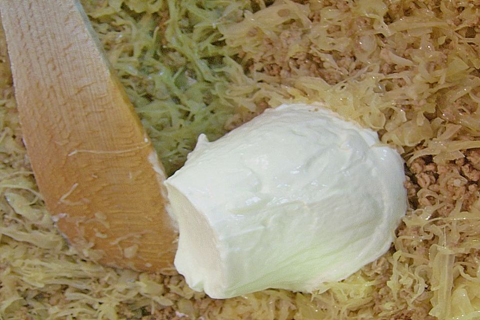 Hack-Sauerkraut-Pfanne