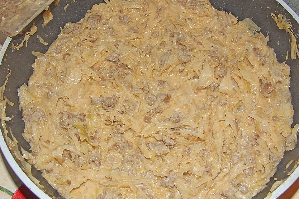 Hack-Sauerkraut-Pfanne