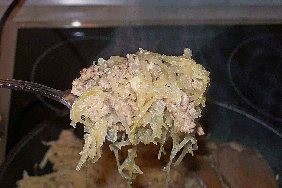 Hack-Sauerkraut-Pfanne