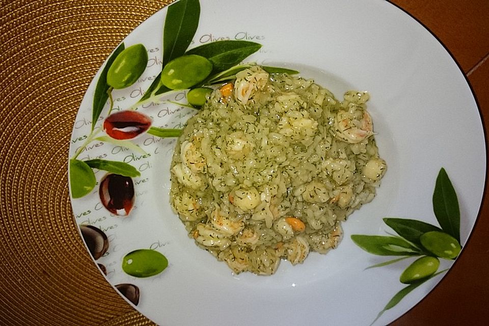 Champagner-Meeresfrüchte Risotto