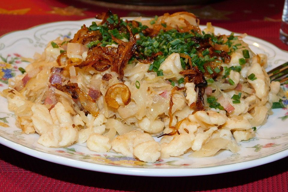 Spätzle-Sauerkrautpfanne