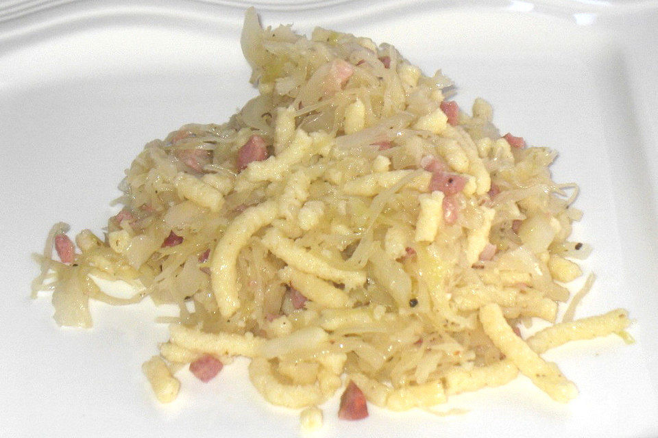 Spätzle-Sauerkrautpfanne