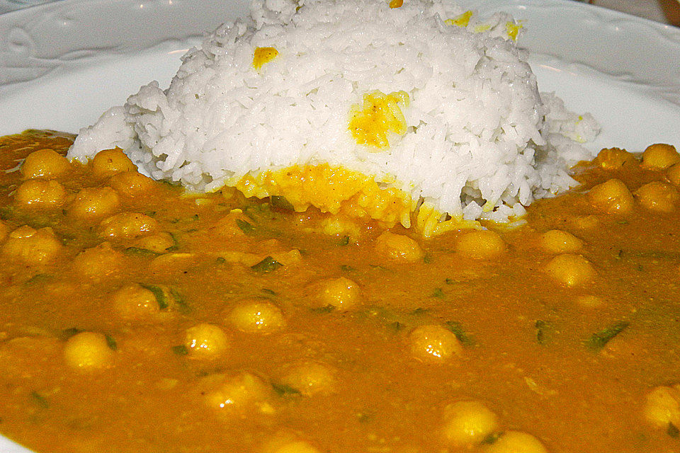 Scharfes Kichererbsencurry