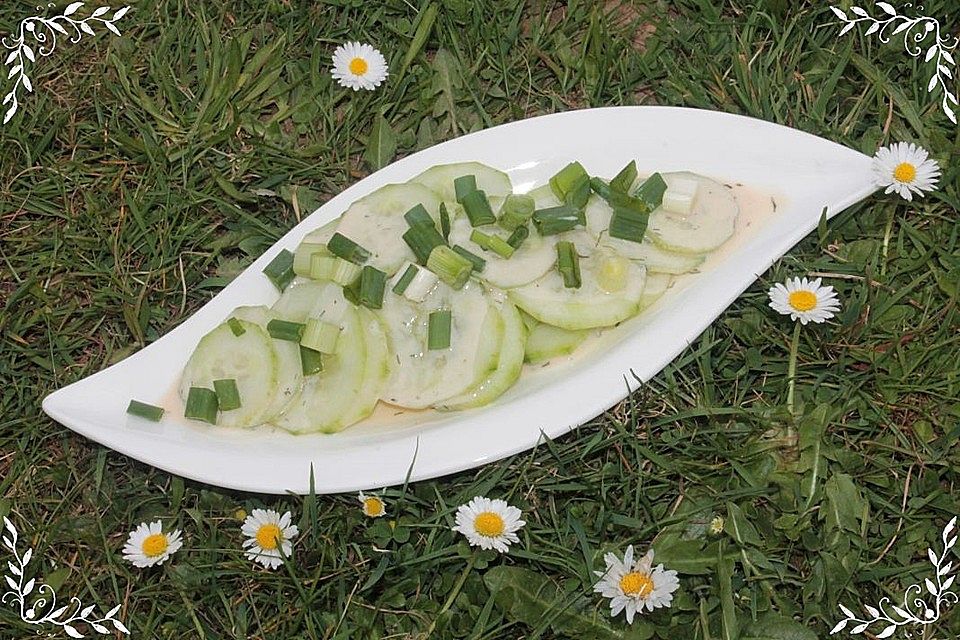 Gurkensalat mit Joghurt-Dillsauce