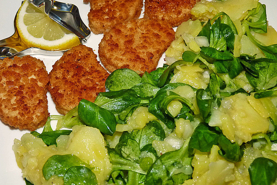 Kartoffelsalat mit Feldsalat