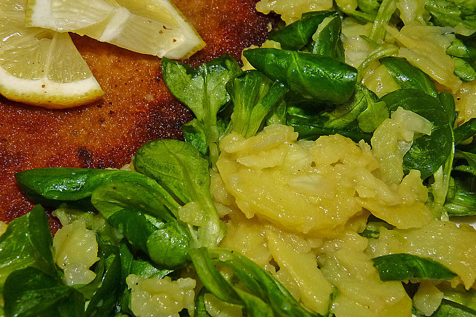 Kartoffelsalat mit Feldsalat