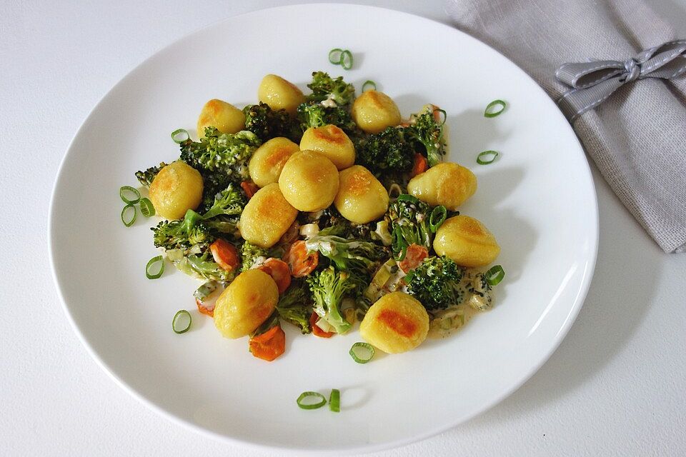 Cremige Gnocchi-Brokkoli-Pfanne