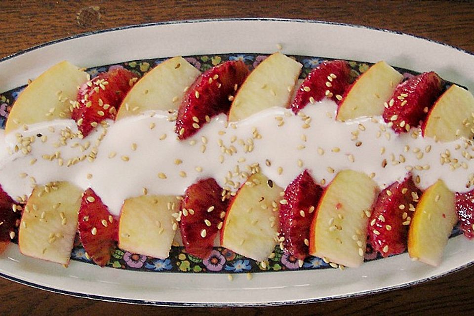 Apfel - Blutorangen Salat