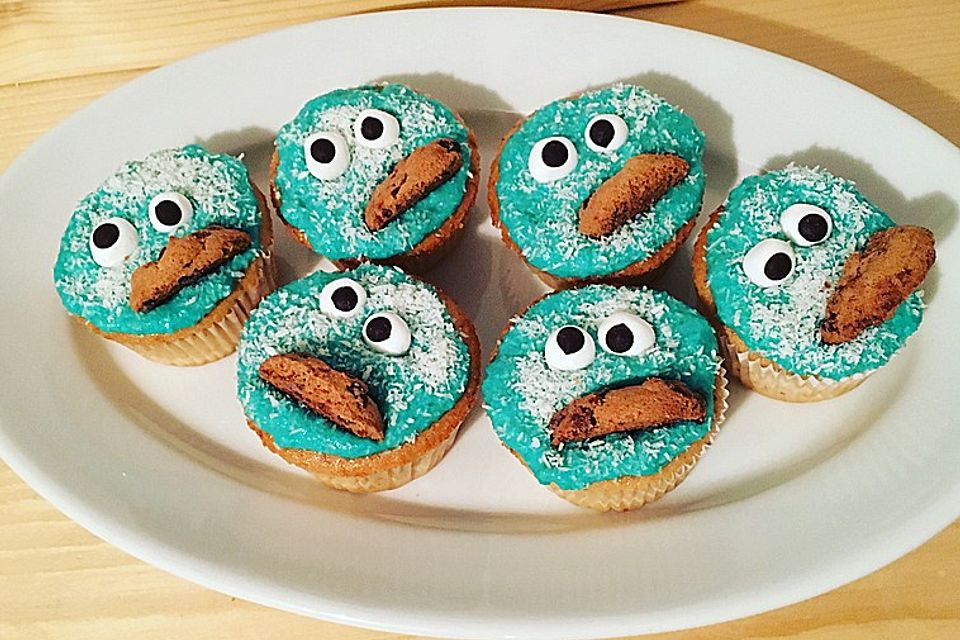 Vegane Krümelmonster Cupcakes