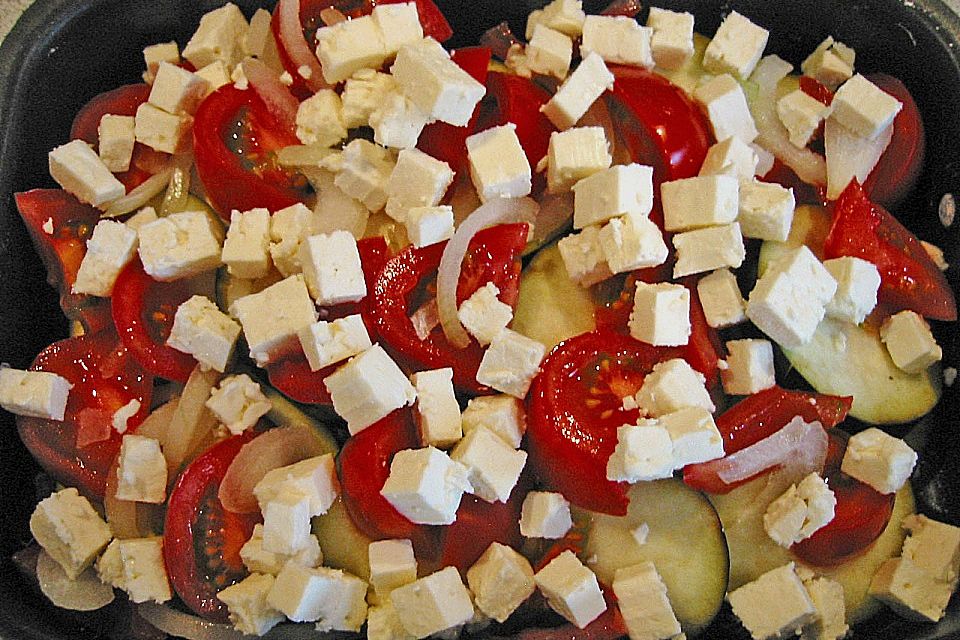 Aubergine mit Feta